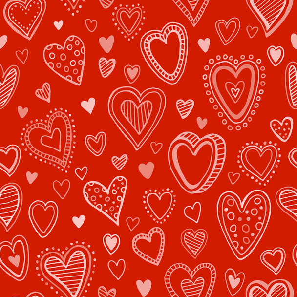 Modèle sans couture avec des cœurs de Saint-Valentin. Illustration vectorielle
 - Vecteur, image