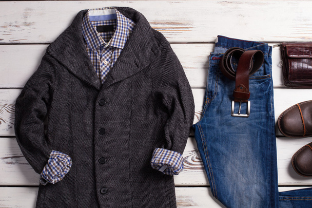 Modern men's clothing and accessories. - Photo, Image