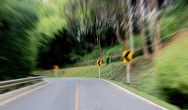 motion blur speed curve car moving  - Photo, Image
