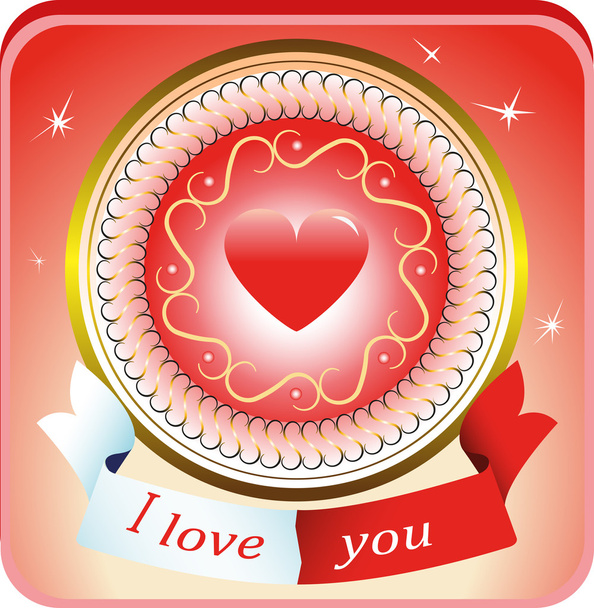 Ilustração de cartões de Dia de Valentim
 - Vetor, Imagem