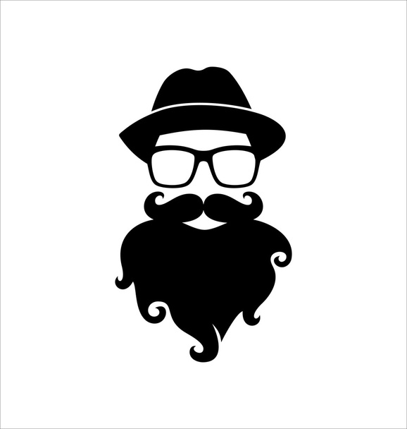 Hipster Black and White. - Vector, Image