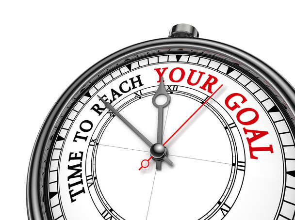 Time to reach your goal red motivation on concept clock - Photo, Image
