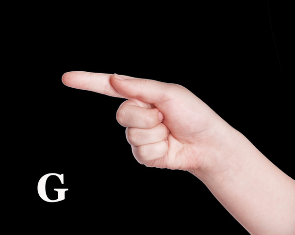 Finger Spelling the Alphabet en américain
  - Photo, image