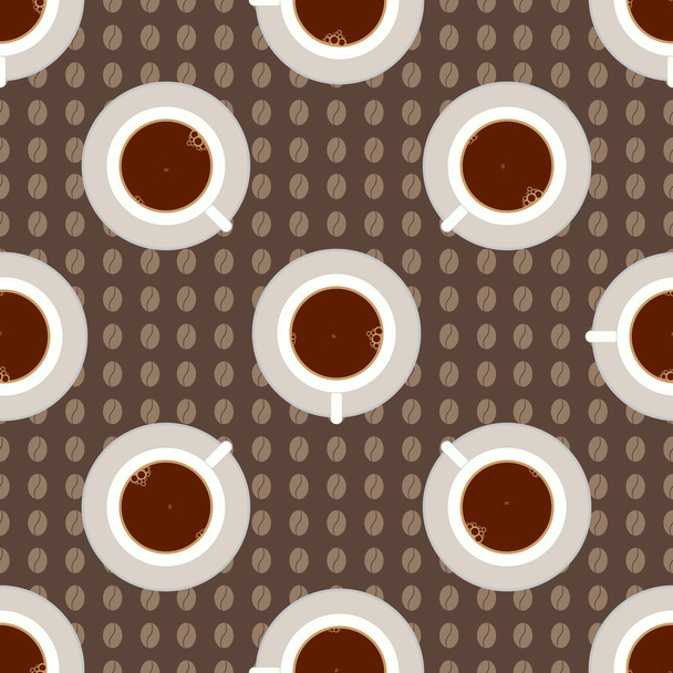 taza de café patrón sin costura
 - Vector, Imagen