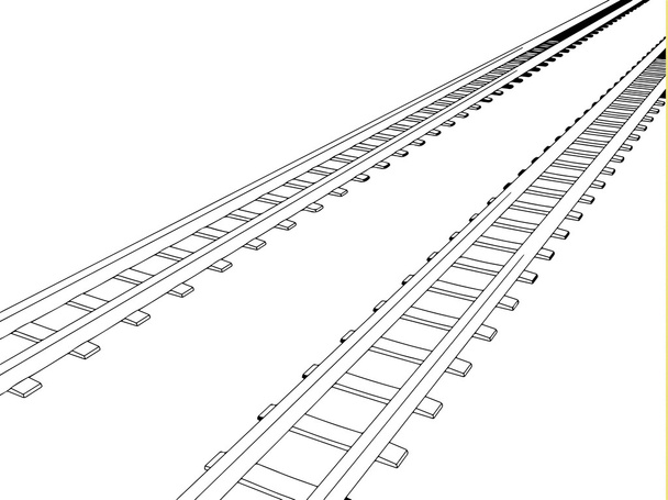 Eisenbahnvektorillustration. - Vektor, Bild