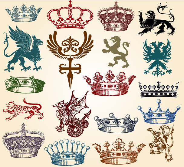 Set crowns - Vettoriali, immagini