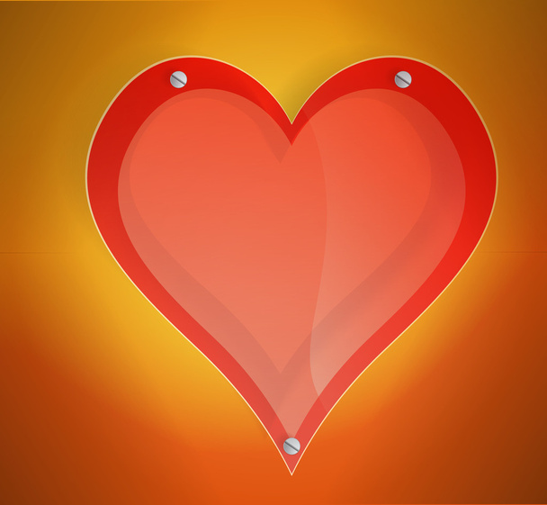 Heart on the spiral background - Vector, Image
