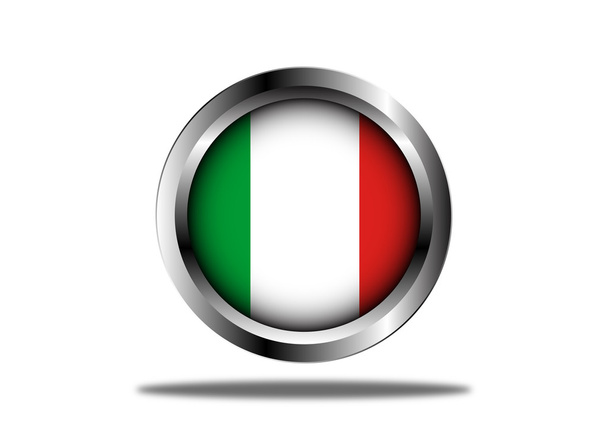 Italy Flag Button - Vector, Image