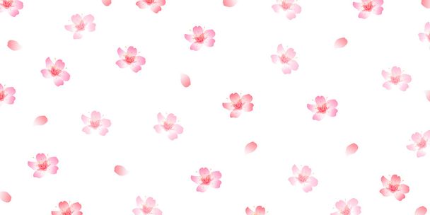 春の桜の背景 - ベクター画像