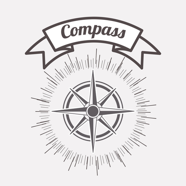 kompas embleem ontwerp - Vector, afbeelding
