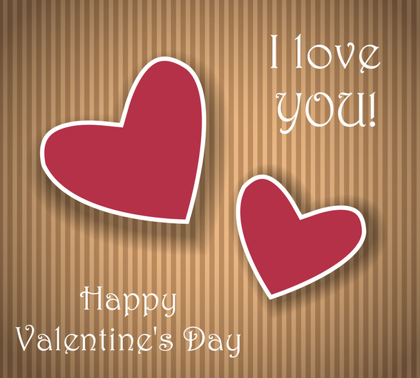 Valentines Day card, fabric print etc. - Vector, Image