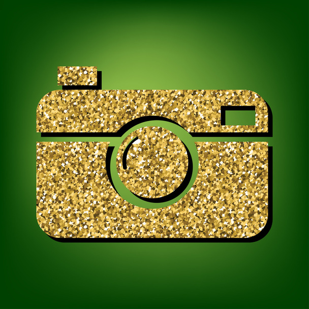 Golden shiny icon - Vector, Image