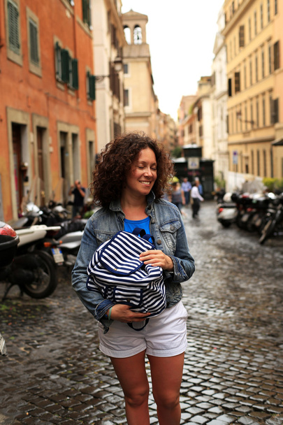 Beautiful girl in Rome - Фото, зображення