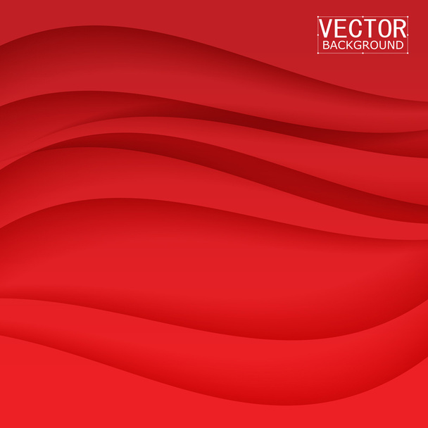 赤い背景の曲線 - ベクター画像