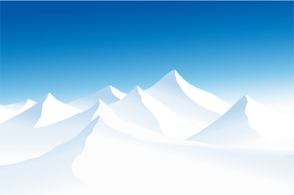 Téli magas hegyek - Vektor, kép