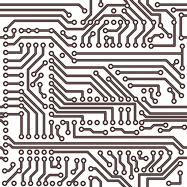 Vector seamless circuit board pattern - Vector, imagen
