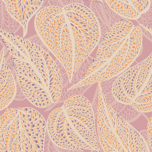 Leaf textured tiled background - ベクター画像