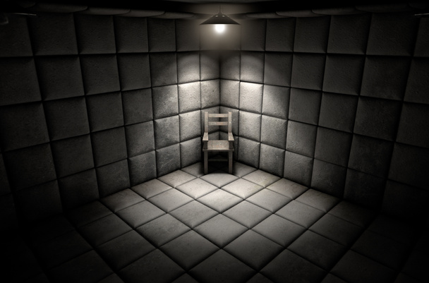 Padded Cell en lege stoel - Foto, afbeelding