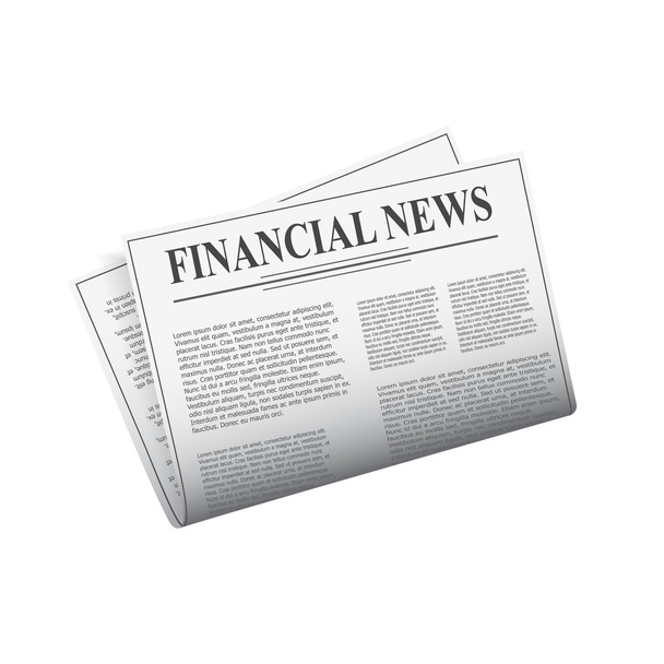 Newspaper isolated on white background - Vector, Image