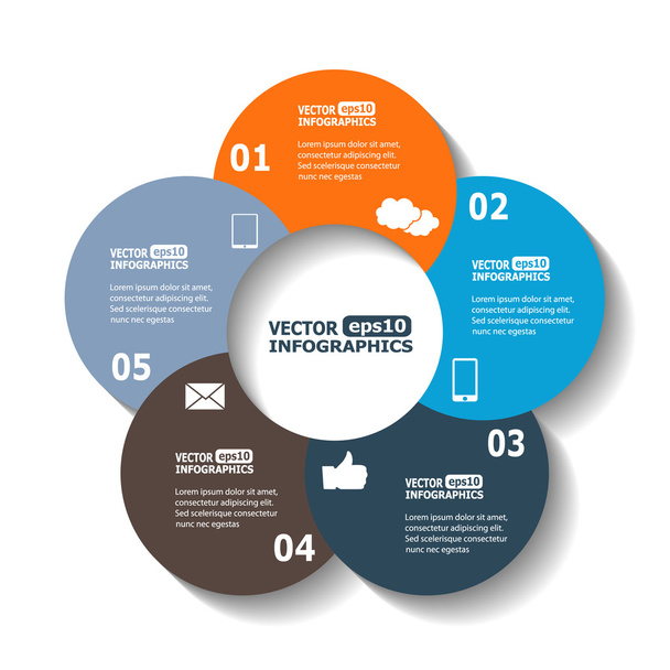 Modern circle infographics - Vector, Image