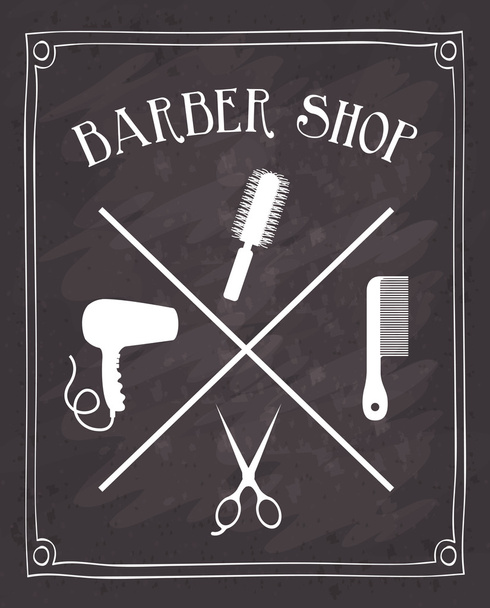 barber shop design - Vector, Image
