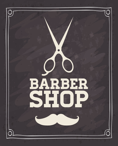 barber shop design - Vector, Image