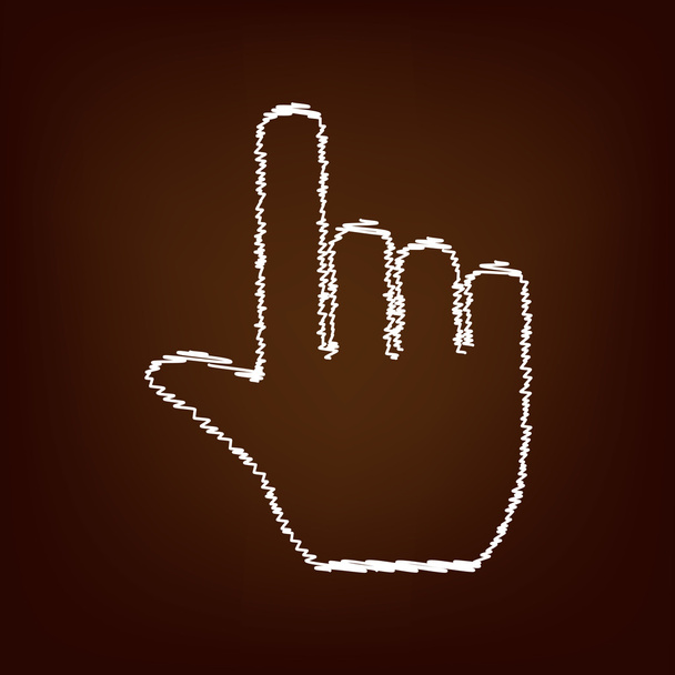Scrible icon on the brown background - Vector, Image