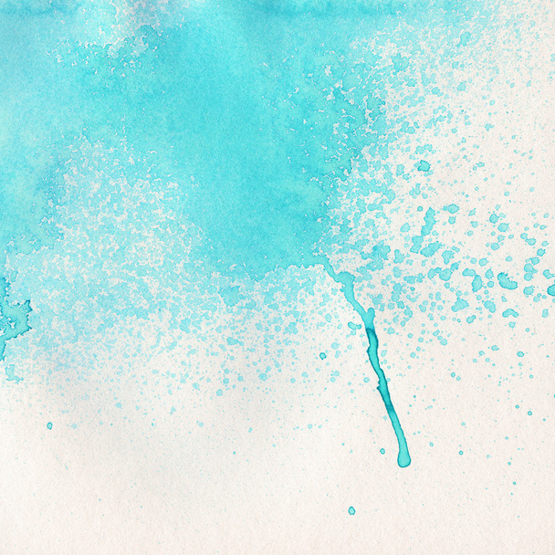 Light abstract blue painted watercolor splashes background - Φωτογραφία, εικόνα