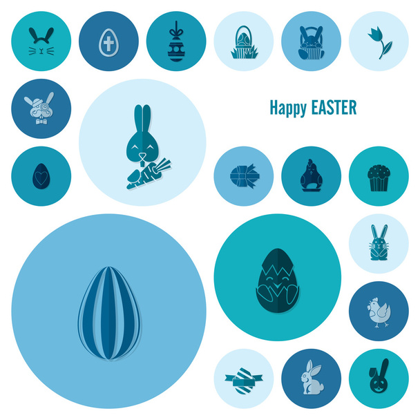 Celebration Easter Icons - Vector, Image