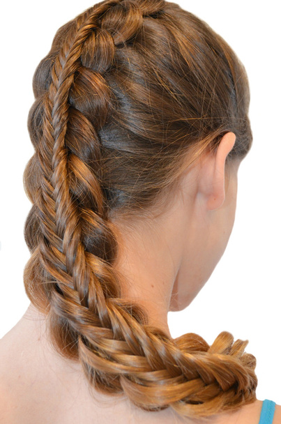 Frisur mit langen Haaren - Foto, Bild