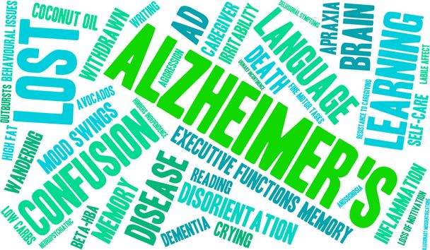 Ziekte van Alzheimer Word Cloud - Vector, afbeelding