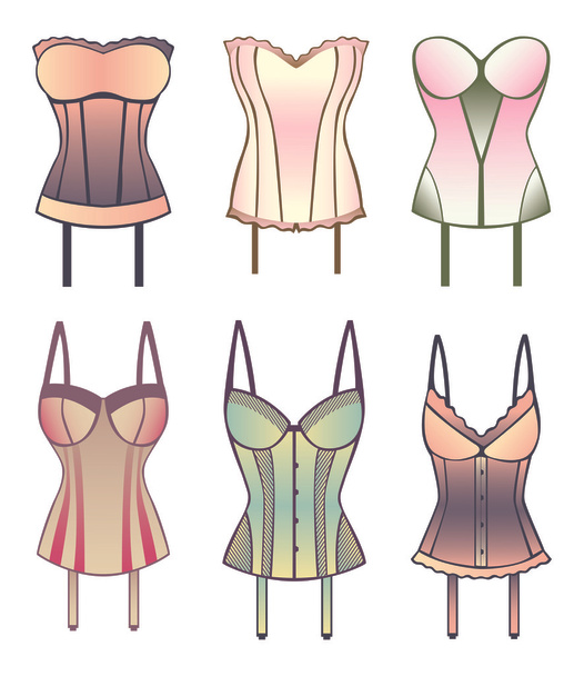 Corsets. - Vector, Image