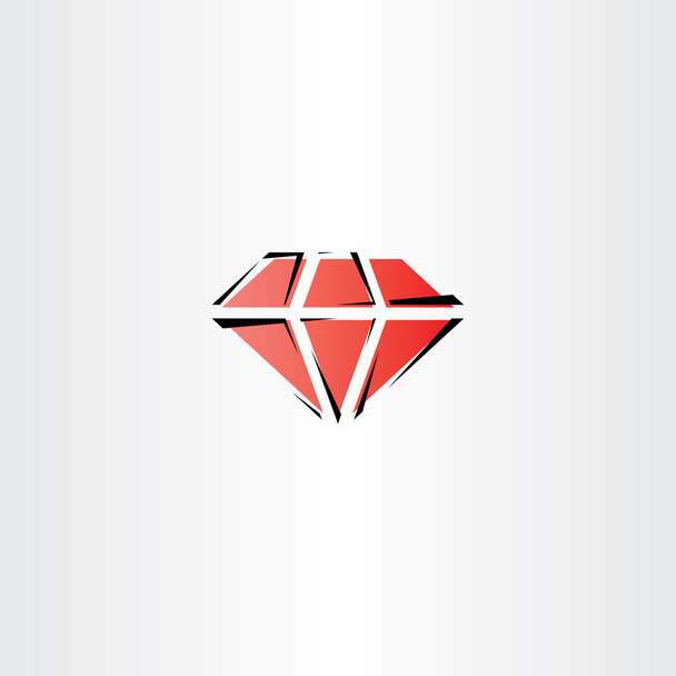 赤いダイヤのベクトル シンボル アイコン - ベクター画像