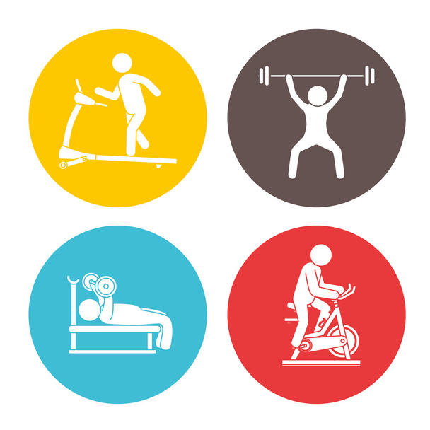 Gym and fitness lifestyle - Vector, Image