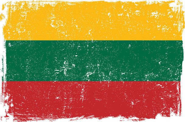 白のリトアニアのベクトル フラグ - ベクター画像