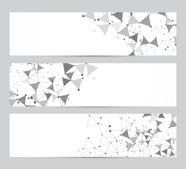 Polygonal banners vector - Vector, imagen