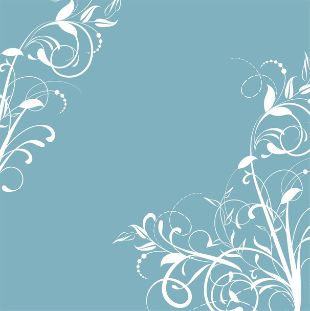 Floral background with branches - Vetor, Imagem
