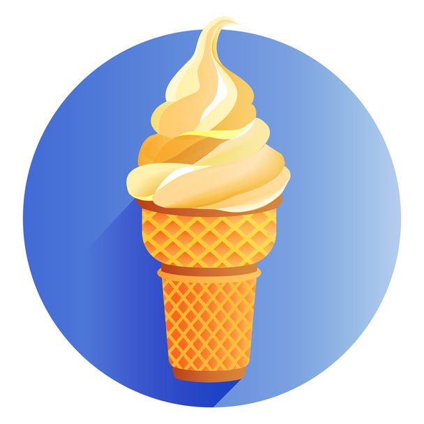 Vector ice cream cone. Realistic illustration - Vektör, Görsel