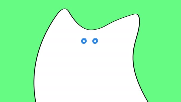 Vtipné komické kreslené kočky animace s alfa matný - Záběry, video