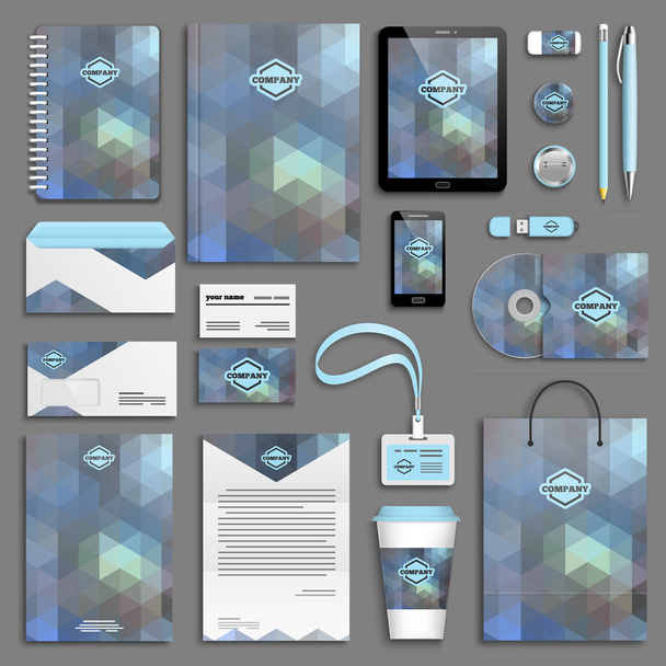 Água azul Modelo de identidade corporativa
 - Vetor, Imagem