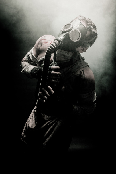 man in gas mask - Photo, Image