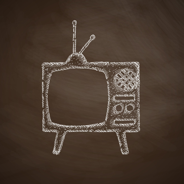 viejo icono de tv
 - Vector, imagen