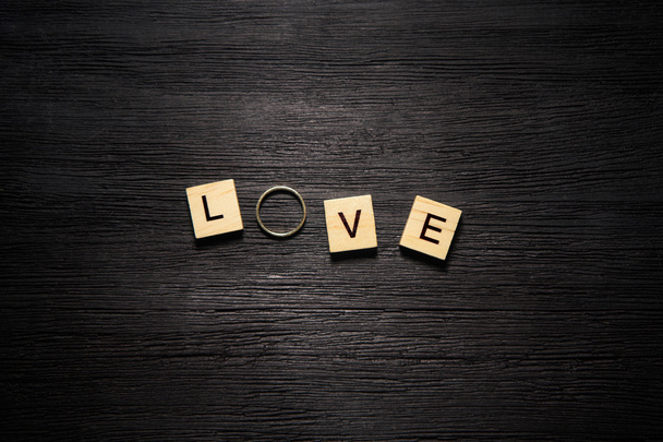 Дерев'яні літери кохання
 - Фото, зображення