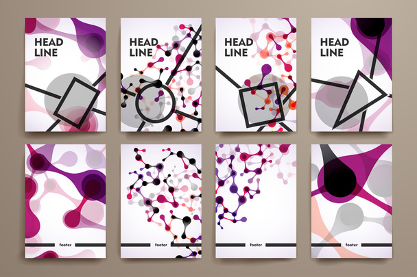šablony návrhů plakátu v molekule stylu - Vektor, obrázek