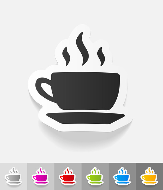 realistic  cup of coffee design - Vector, Image