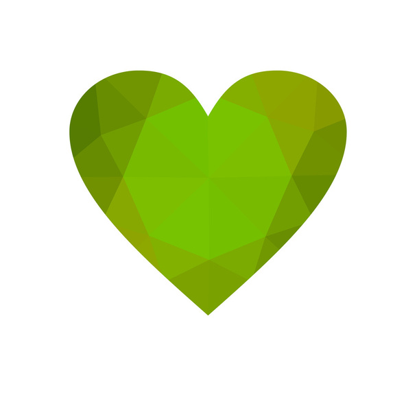 Coração verde isolado no fundo branco
. - Foto, Imagem