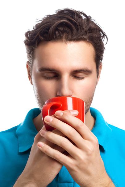 Man With Red Cup - Foto, afbeelding