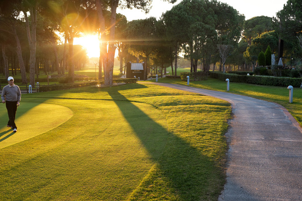 грати в гольф на полі для гольфу
 - Фото, зображення