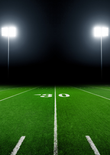 Football field at night - Photo, Image