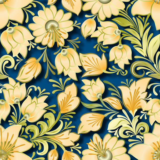 αφηρημένη vintage άνευ ραφής floral στολίδι - Διάνυσμα, εικόνα